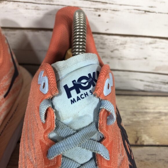Hoka One One Mach 5 Running Shoes Womens Size 9 Athletic Jogging Peach Training - Picture 7 of 12